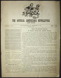 The Musical Americana Newsletter Vol. 2, no. 1 (April 1958)