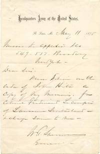 Sherman Orders Another Copy Of His Memoirs For A Swiss Military Officer