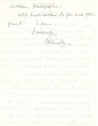 A Scarce Nimitz Handwritten Letter Stating “I Have Never Been A Stamp Collector…I Am A Very Poor Prophet For Stamp Collectors”