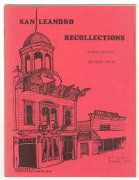 SAN LEANDRO RECOLLECTIONS (Volume 3, No. 1, January 1971) - Feature  article: The Oakes Family