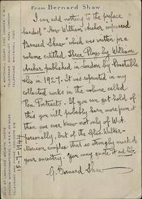 George Bernard Shaw Comments On The Book How William Archer Impressed Bernard Shaw