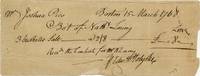 A Document Signed By The Early Harvard President Edward Holyoke