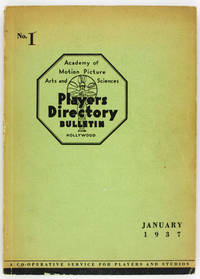 Academy of Motion Picture Arts and Sciences: Players Directory Bulletin, Hollywood 1937