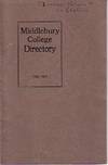 Middlebury College Directory of Students, Faculty and Officers 1930-1931