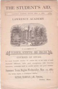 THE STUDENTS AID," Vol. V, No. 2, May 7, 1882 THE STUDENTS AID," Vol. V, No. 2, May 7, 1882