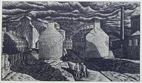 Factory District, Belfast: Wood Engraving by John DePol Factory District, Belfast: Wood Engraving by John DePol