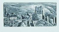 The Castle at Carrickfergus, Northern Ireland--A Wood Engraving by John H. DePol--Number Four in a Series of Keepsakes from the L.F. White Company