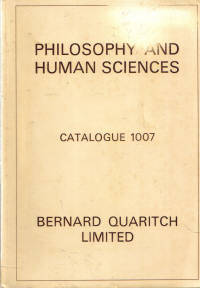 Philosophy and Human Sciences Catalogue 1007 Philosophy and Human Sciences Catalogue 1007