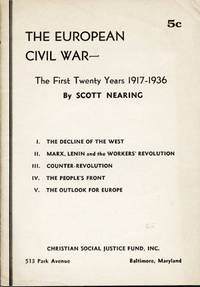 The European Civil War--The First Twenty Years 1917-1936 [wrapper title]