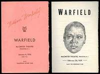 Programs from two William Warfield Performances