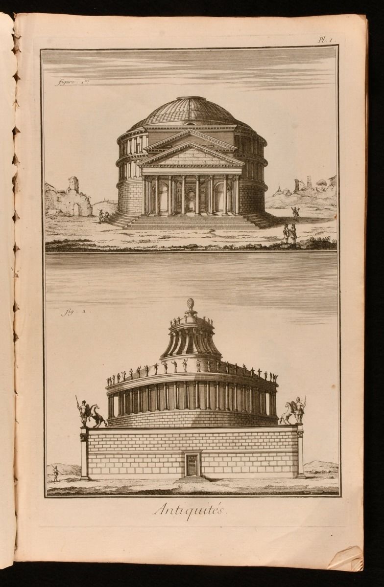 Denis Diderot [chief editor] - Recueil de Planches Sur Les Sciences, Les Arts Liberaux, Et Les Arts Mechaniques: Antiquites & Dessein