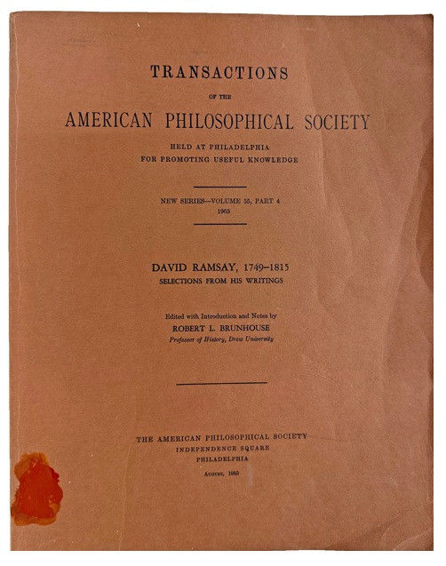 Image for David Ramsay, 1749-1815. Selections from his writings. Edited with introduction and notes . . . David Ramsay, 1749-1815. Selections from his writings. Edited with introduction and notes . . .