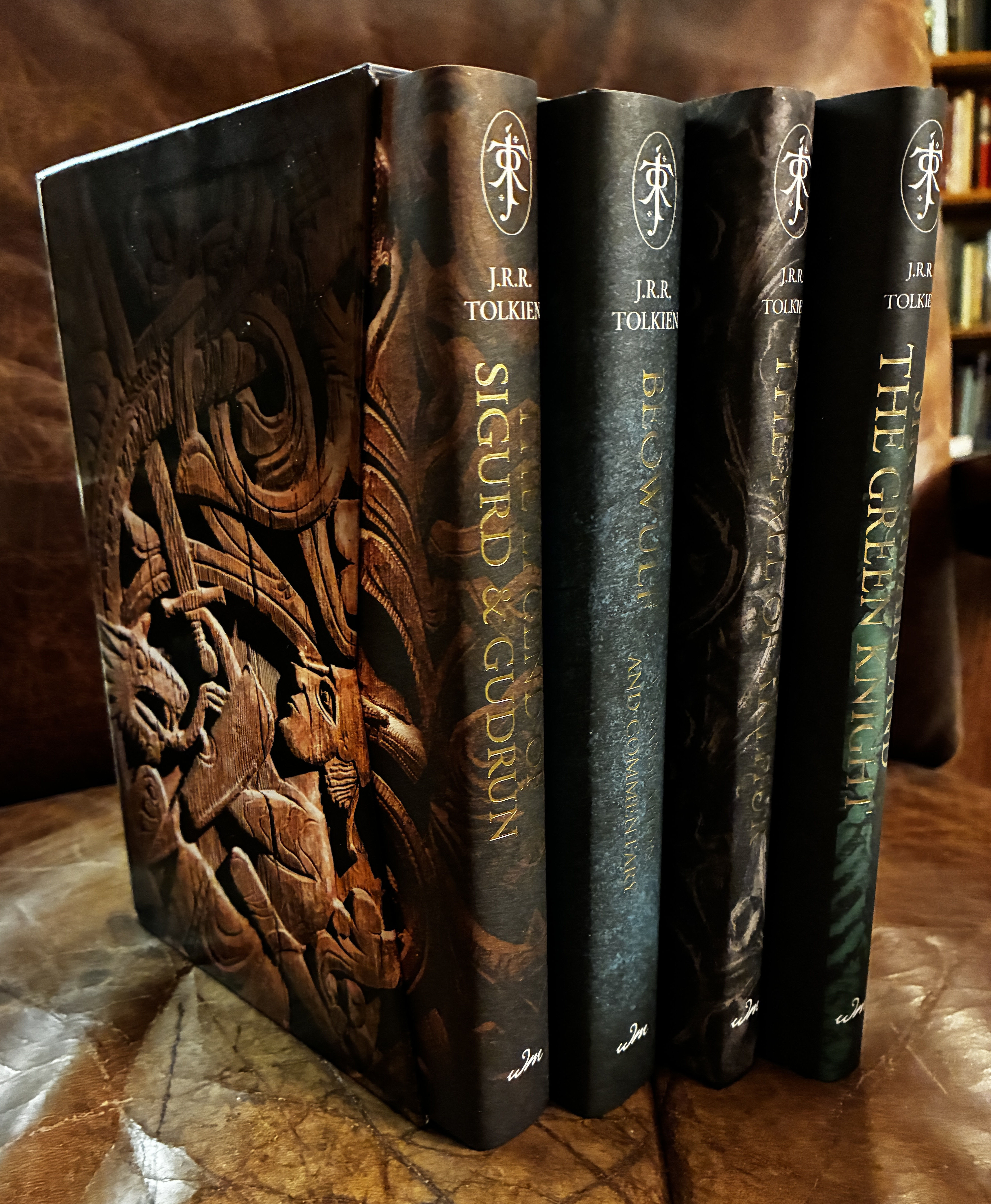 Tolkien Myths and Legends Boxed Four Volume Hardcover Set The Fall Of Arthur, Sir Gawain And The Green Knight, Beowulf, Sigurd And Gudrun