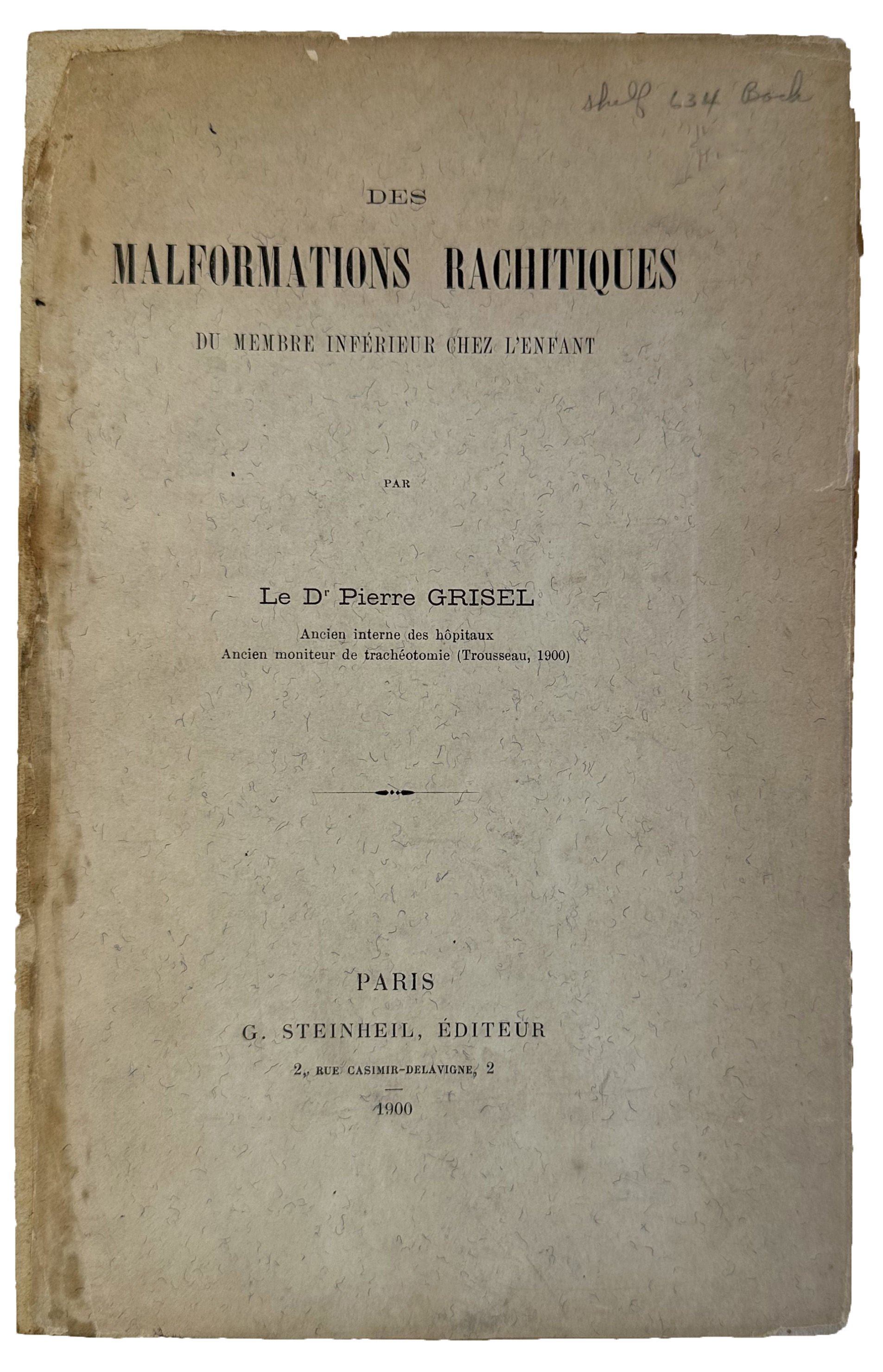 Image for Des malformations rachitiques du membre inferieur chez l'enfant. Des malformations rachitiques du membre inferieur chez l'enfant.
