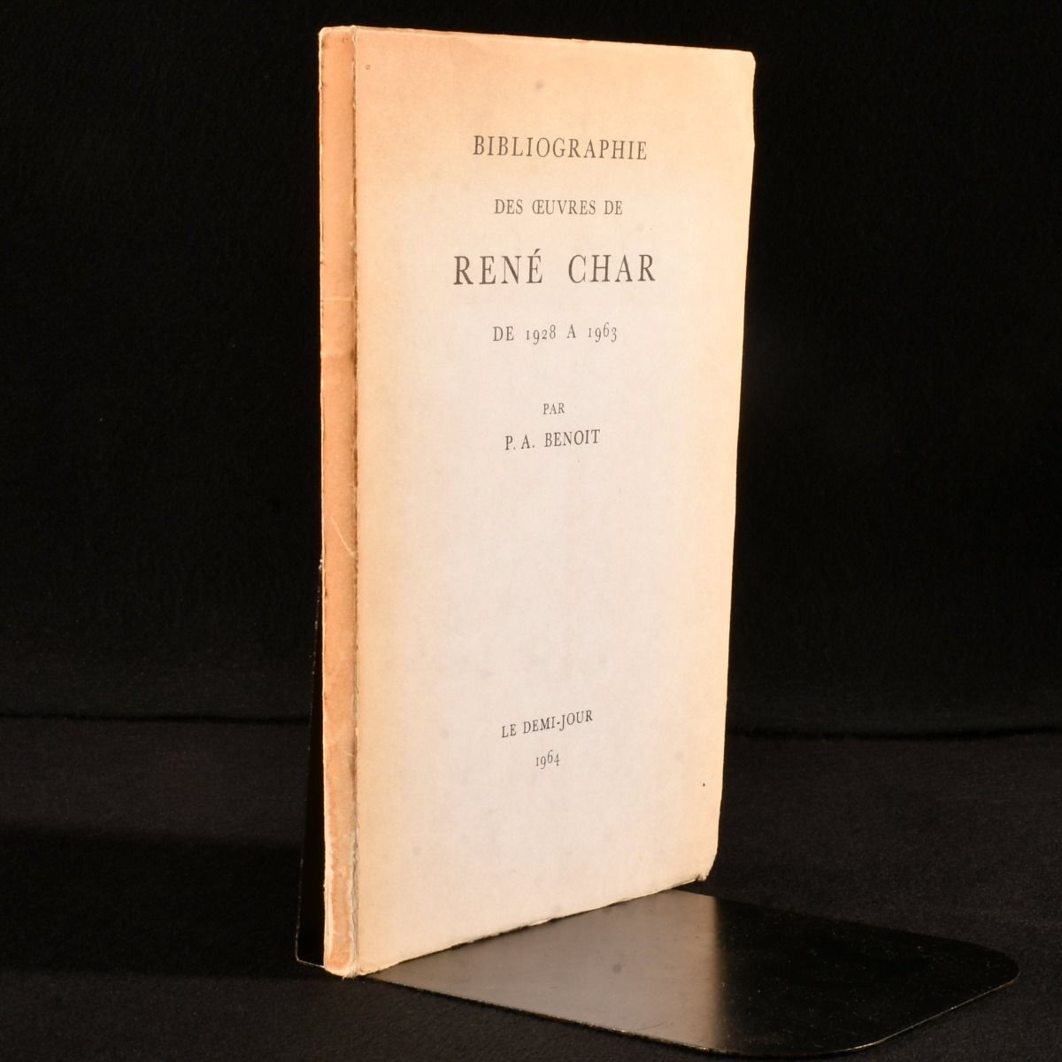P. A. Benoit - Bibliographie Des Oeuvres de Ren Char de 1928  1963