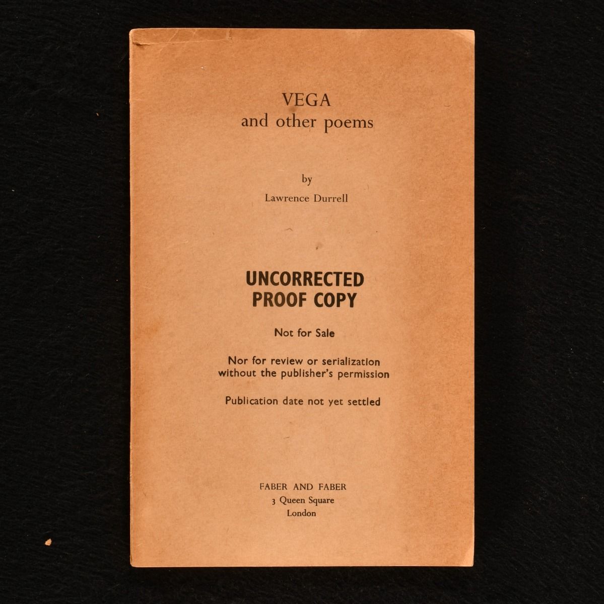 Lawrence Durell - Vega and Other Poems