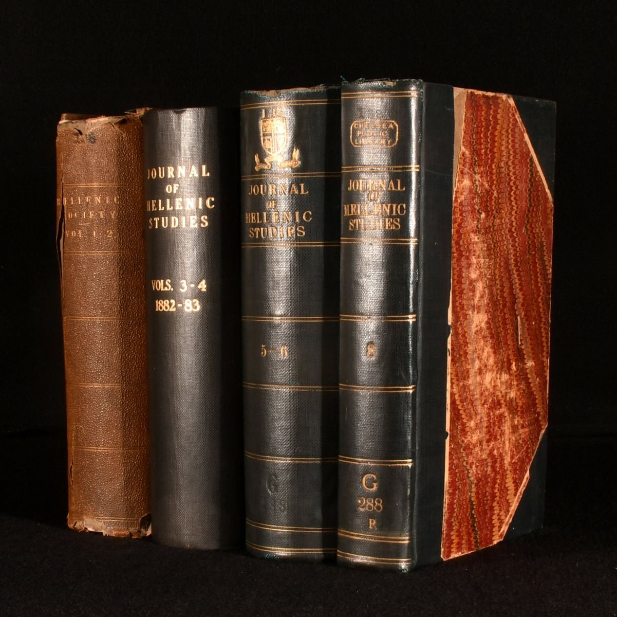The Society for the Promotion of Hellenic Studies [Percy Gardner ed.]; J. R. Jones - The Journal of Hellenic Studies. Volumes I, III - VI, VIII, with Part of Volume VII, and a Numismatic Index