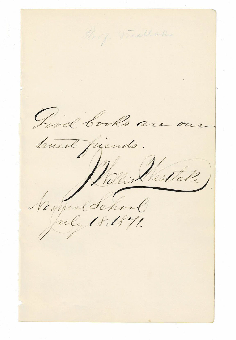 Westlake, J. Willis (1830-1912). Textbook witer, author of 