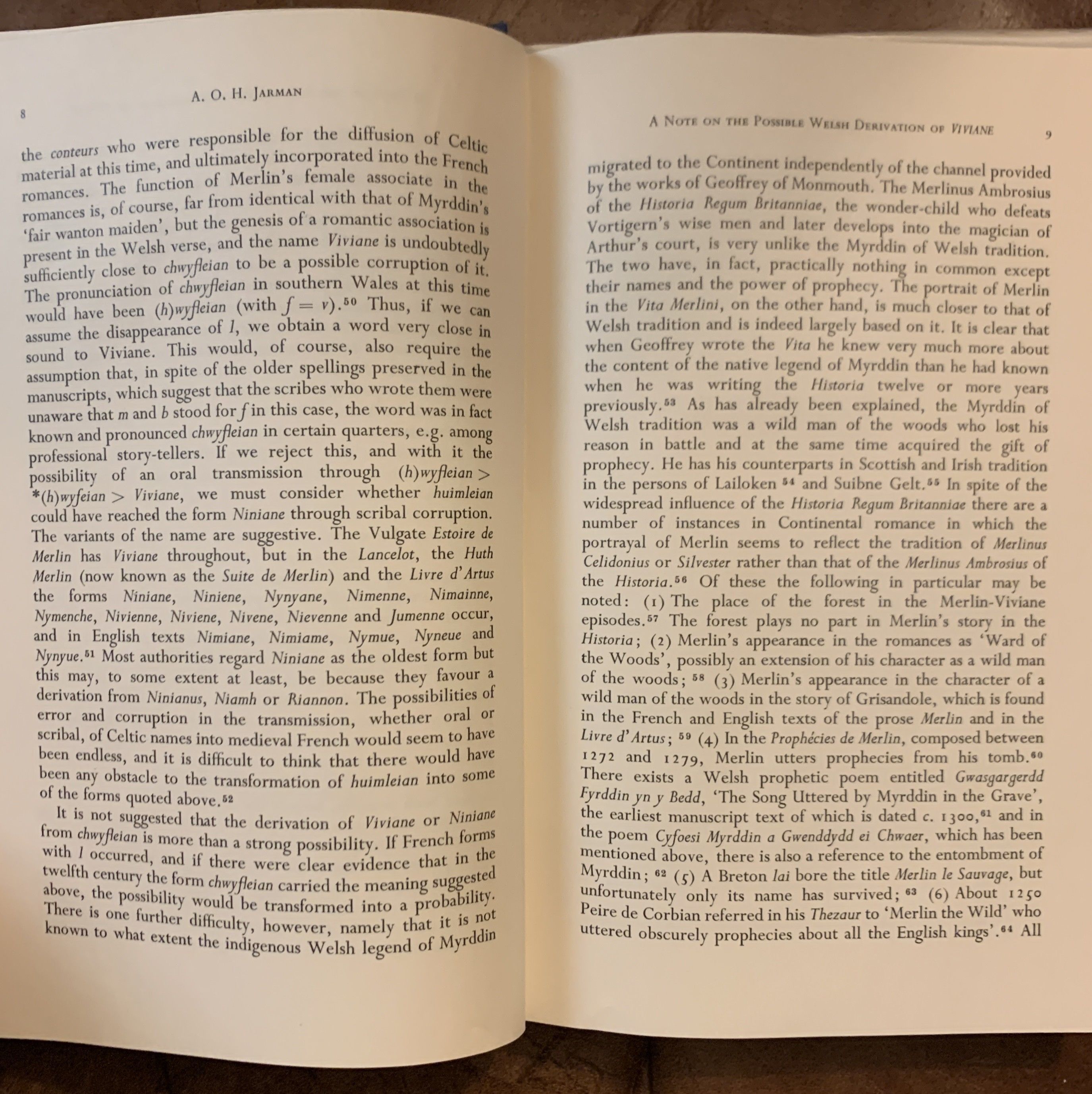 A Note On the Possible Welsh Derivation of Viviane Gallica Essays presented to J. Heywood Thomas Chretien's Welsh Inheritance Glenys W. Goetinick