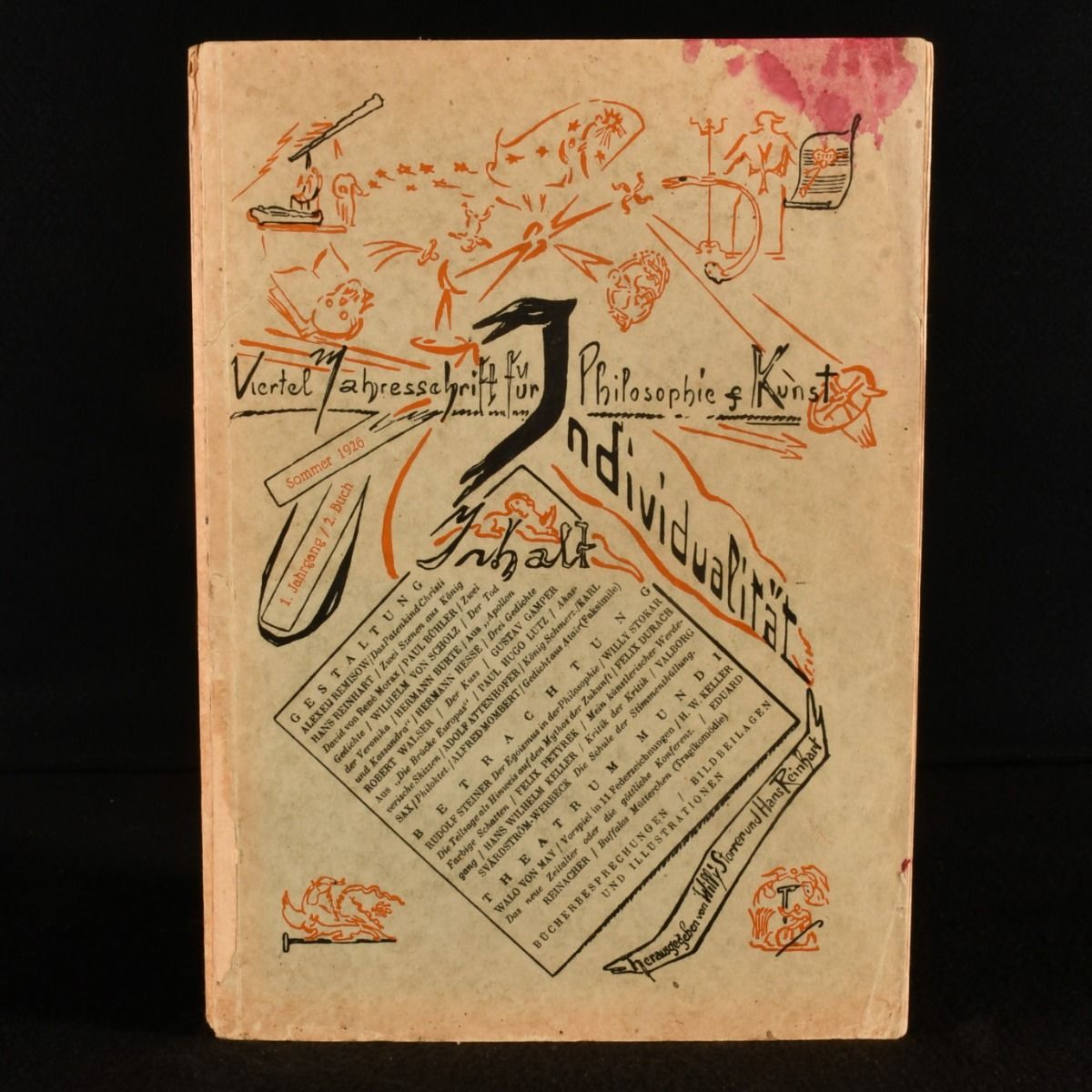 Willy Storrer [ed.]; Felix Durach [ed.]; Wilhelm Keller [ed.] - Individualitat; Vierteljahresschrift Fur Philosophie Und Kunst