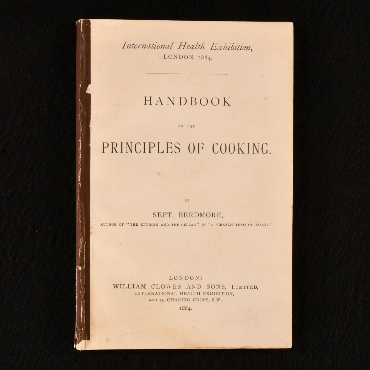 Septimus Berdmore - Handbook on the Principles of Cooking