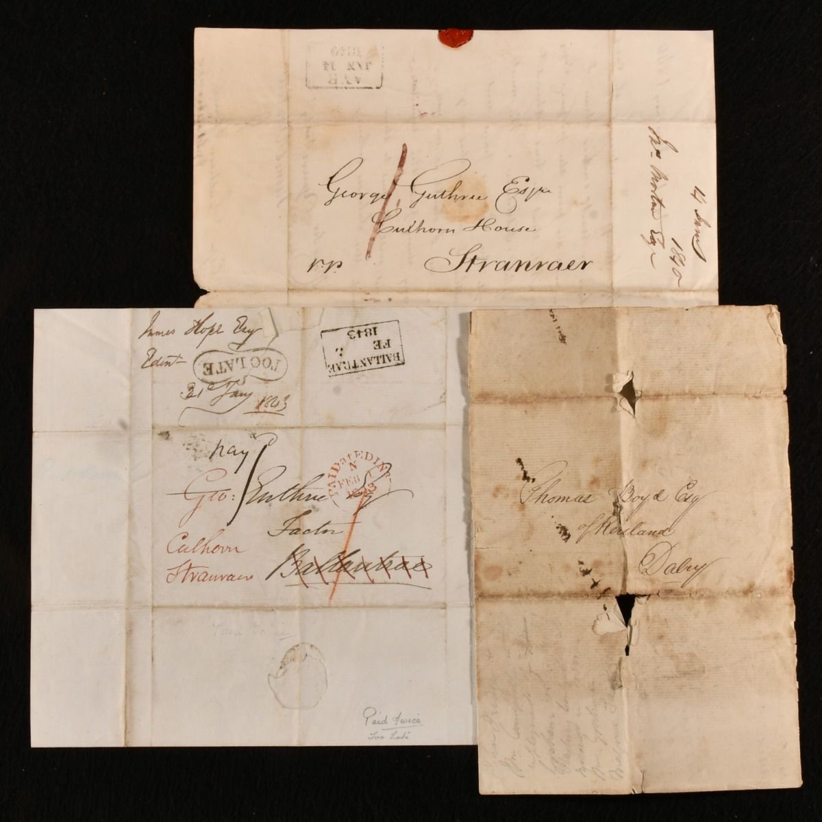A.R.H Bannatyne; James Norton; James Hope - Three Letters Regarding Scottish Land and Fishing Rights