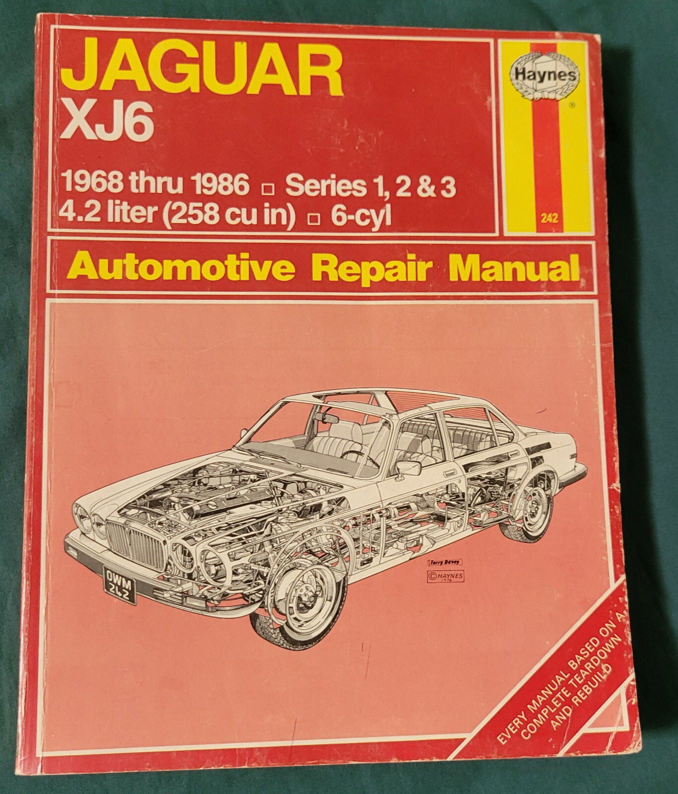 Haynes Repair Manual Jaguar XJ6 1968 thru 1986 : Series 1, 2, & 3 4.2 Liter (258cu in) : 6-Cyl