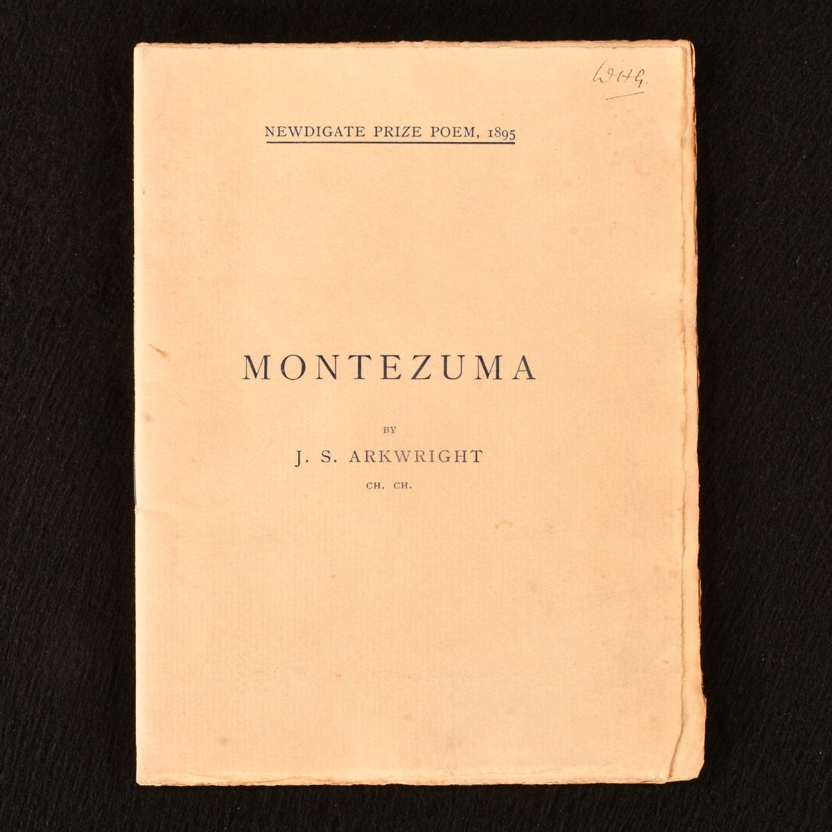 J S Arkwright - Montezuma the Newdigate Poem 1895