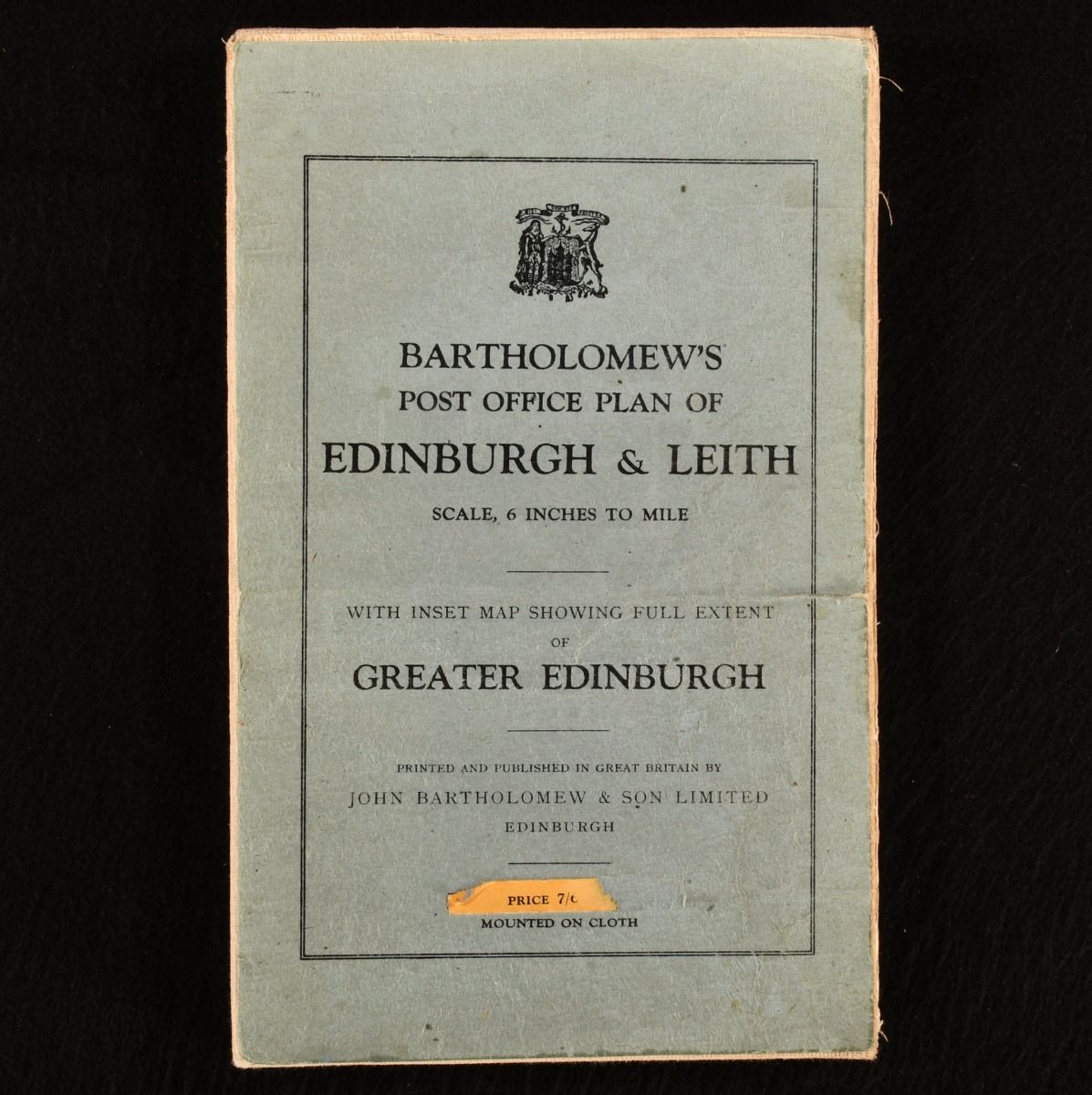 John Bartholomew - Post Office Plan of Edinburgh and Leith