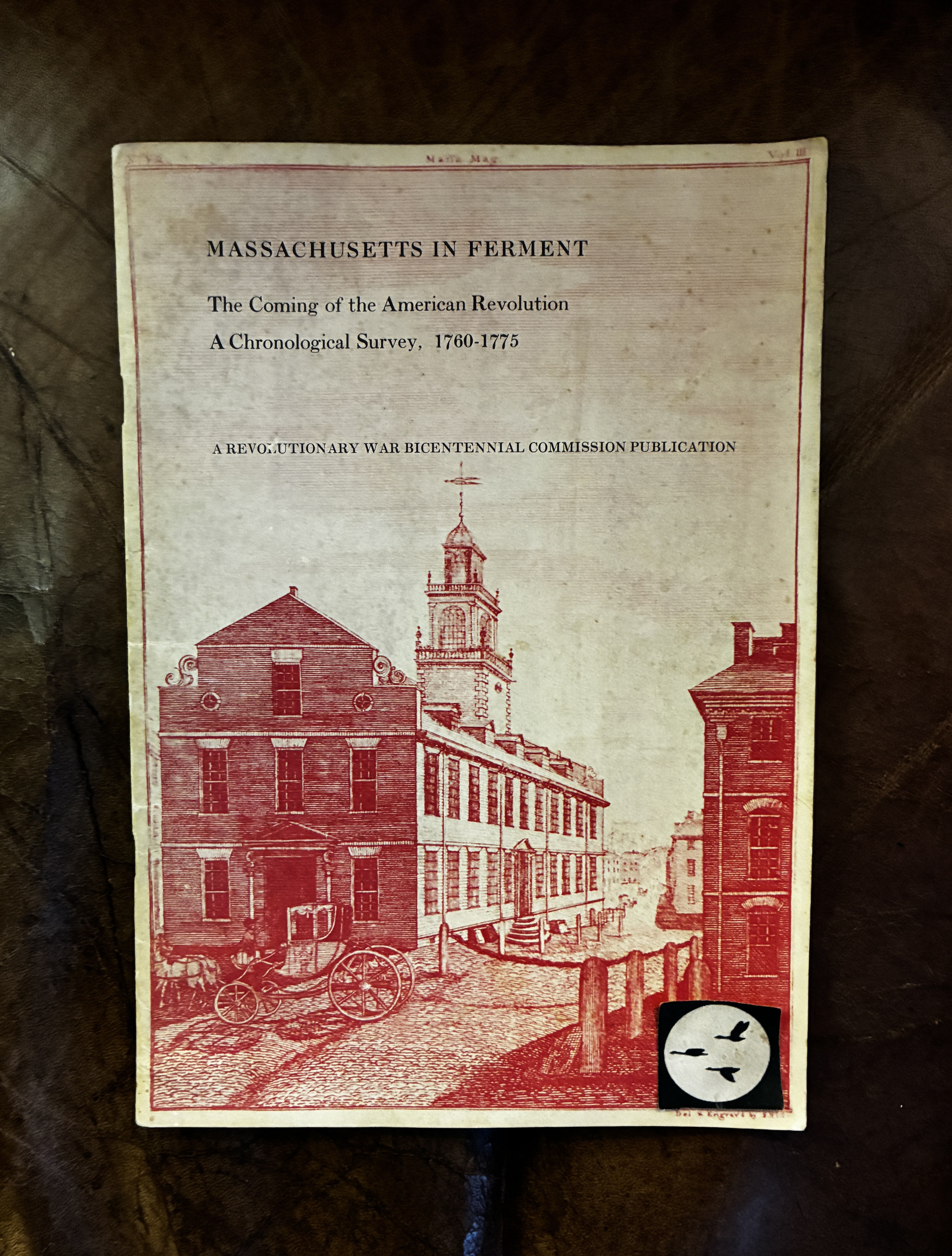 Massachusetts in ferment: The coming of the American Revolution A chronological survey, 1760-1775 Revolutionary War Bicentennial Commission