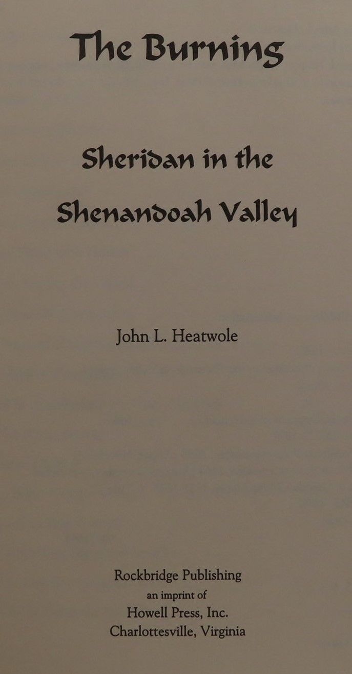 The Burning, Sheridan in the Shenandoah Valley