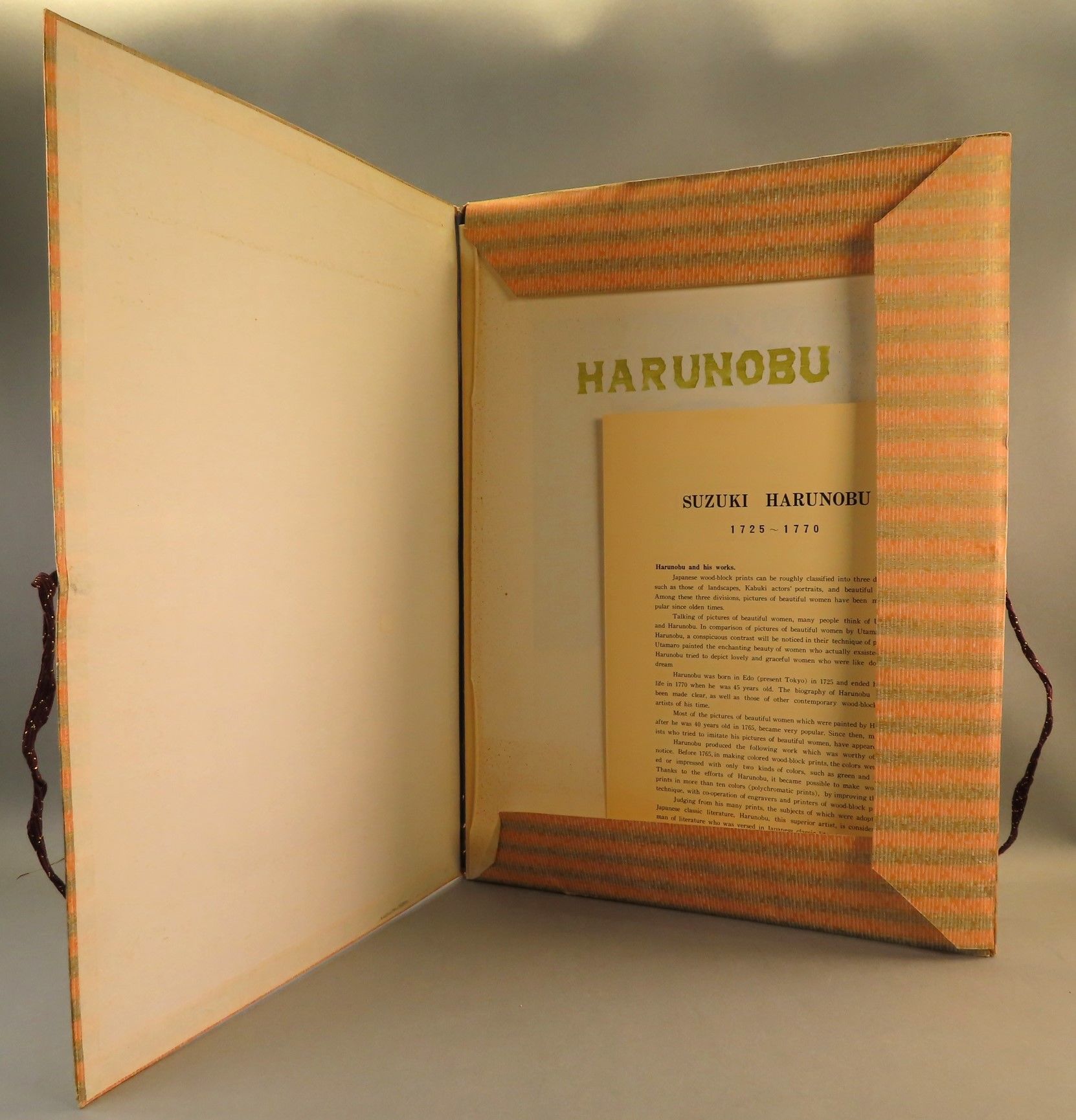 Suzuki] Harunobu. Wood-Block Prints