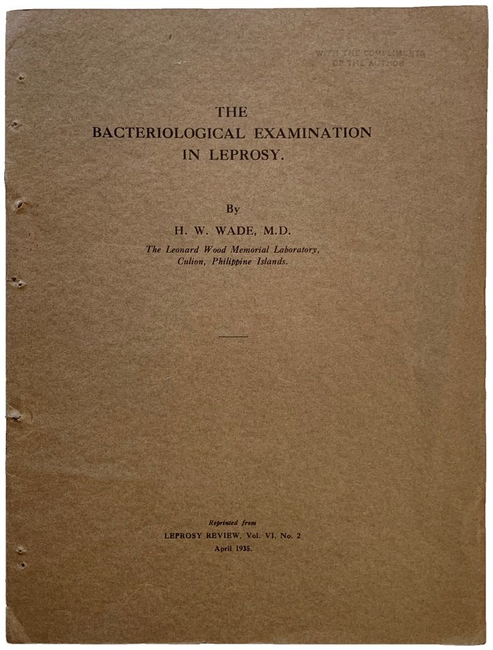 "The Bacteriological Examination in Leprosy."