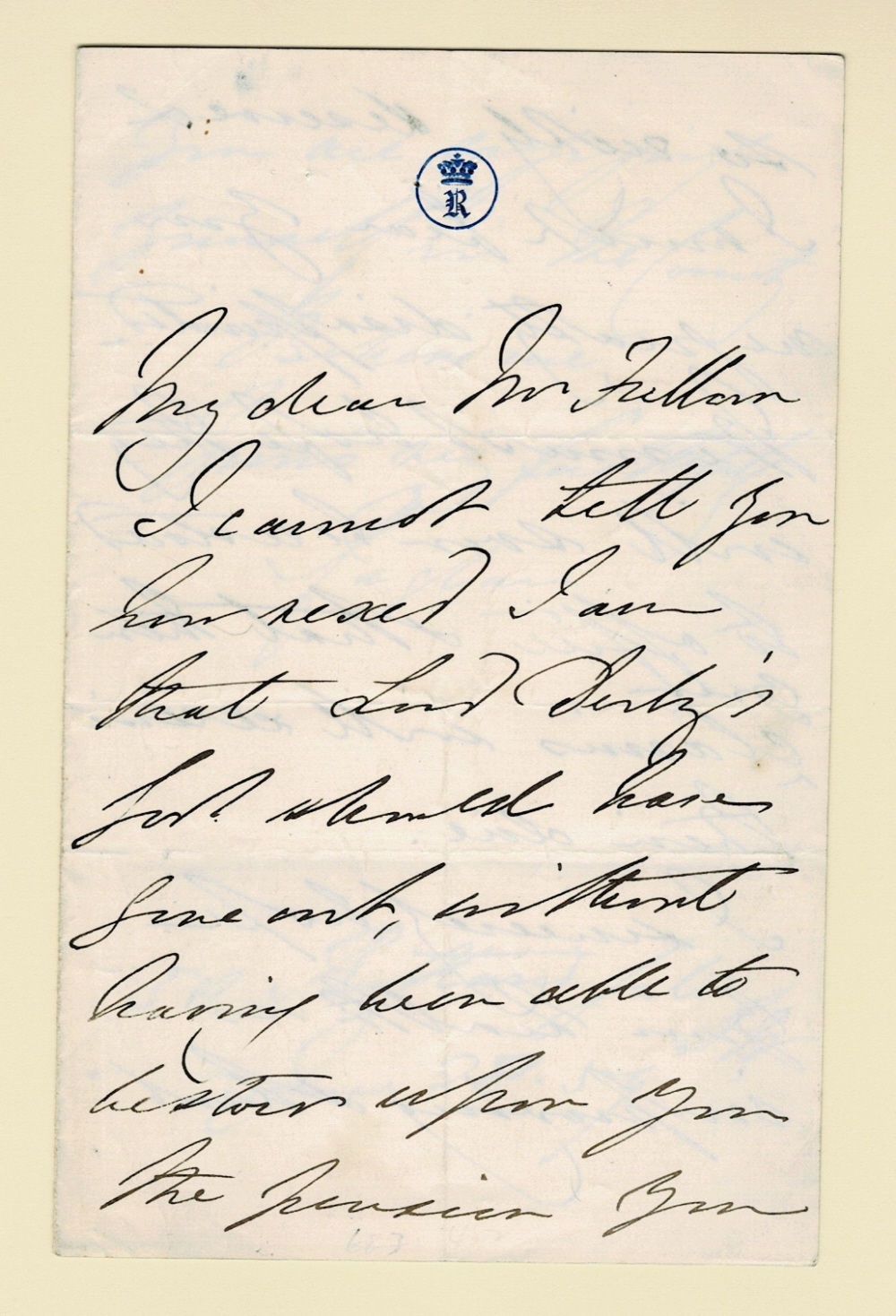 AUTOGRAPH LETTER SIGNED by the Commander of British Troops in Crimea FIELD MARSHALL FITZROY SOMERSET, 1ST BARON RAGLAN, responsible for the 