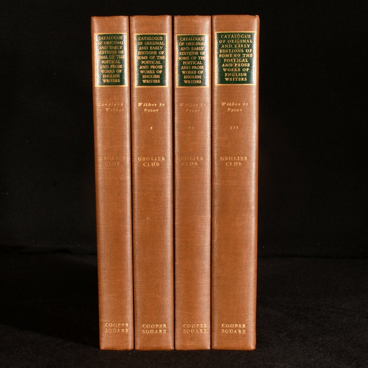  - Catalogue of Original and Early Editions of Some of the Poetical and Prose Works of English Writers from Langland to Wither; Catalogue of Original and Early Editions of Some of the Poetical and Prose Works of English Writers from Wither to Prior