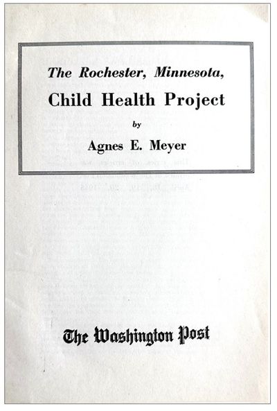 The Rochester, Minnesota, Child Health Project.