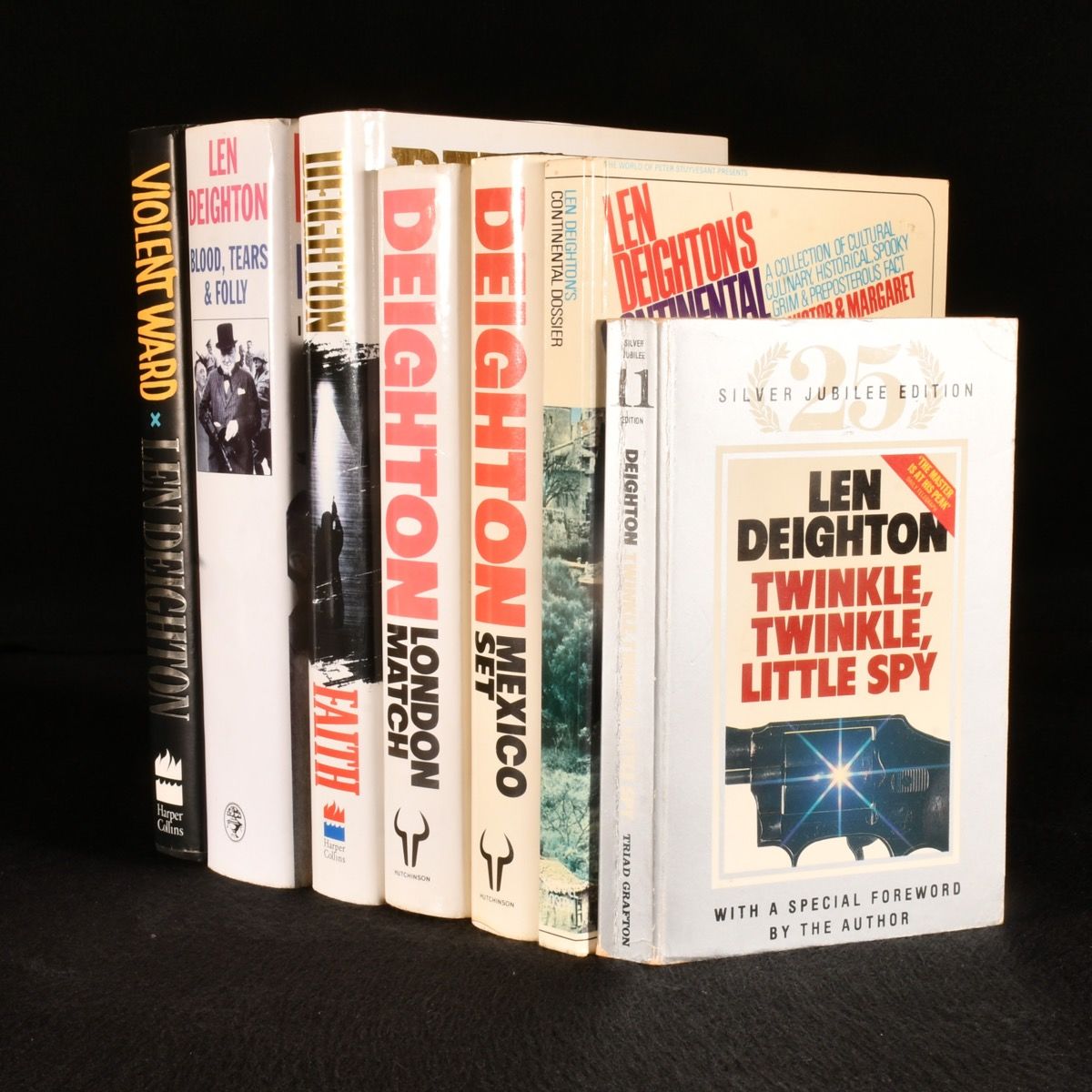 Len Deighton; Victor & Margaret Pettitt - Seven Works by Len Deighton: Len Deighton&Apos;S Continental Dossier; Mexico Set; London Match; Twinkle Twinkle Little Spy; Blood, Tears & Folly: In the Darkest Hour of the Second World War; Violent Ward; Faith