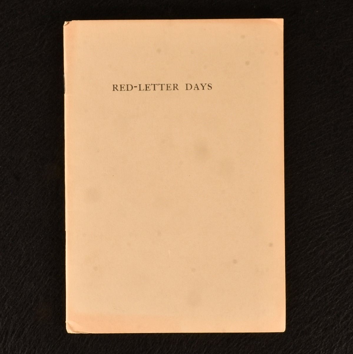Joseph P. Clossey - Red-Letter Days