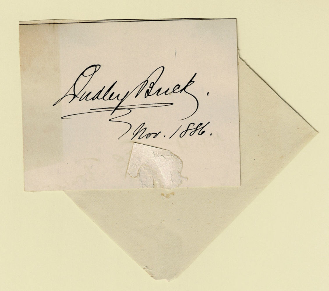 Image for AUTOGRAPH of the American composer, organist and author DUDLEY BUCK. AUTOGRAPH of the American composer, organist and author DUDLEY BUCK.