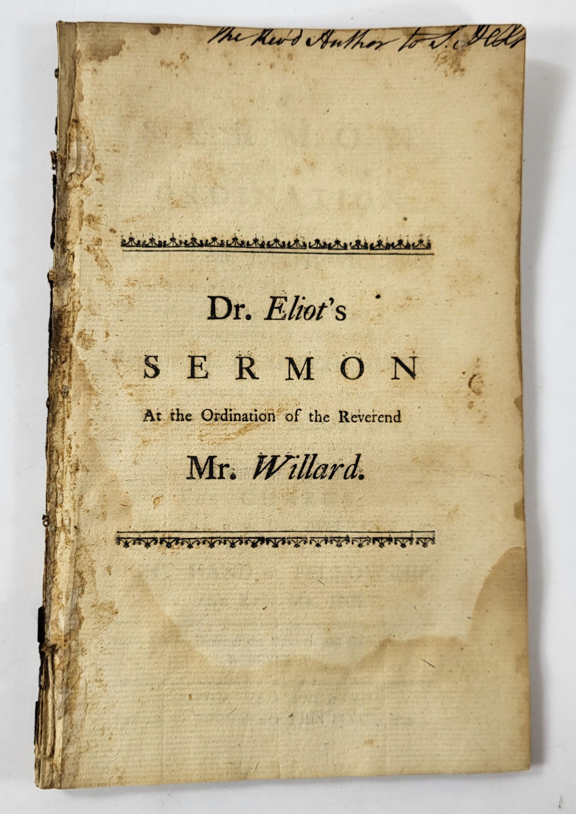 A Sermon Preached at the Ordination of the Reverend Mr. Joseph Willar, to the Pastoral Care of the First Church in Bevely, in Conjunction with the Reverend Mr. Joseph Champney, November XXV, MDCCLXXII.to Which are Annexed, the Charge.