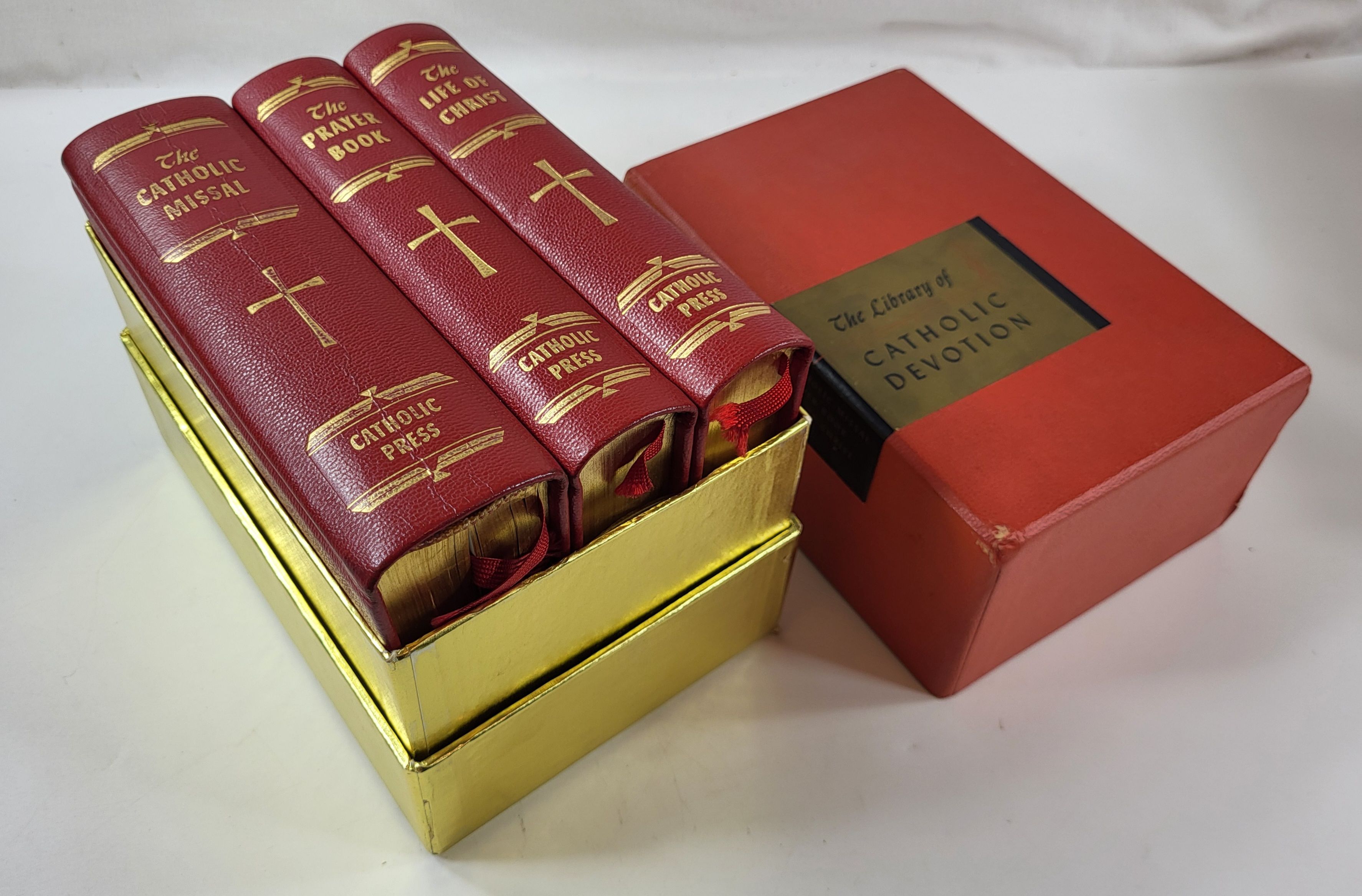 The Library of Catholic Devotion: The Catholic Missal, The Prayer Book, The Life of Christ. Three Volumes in Publisher's Box