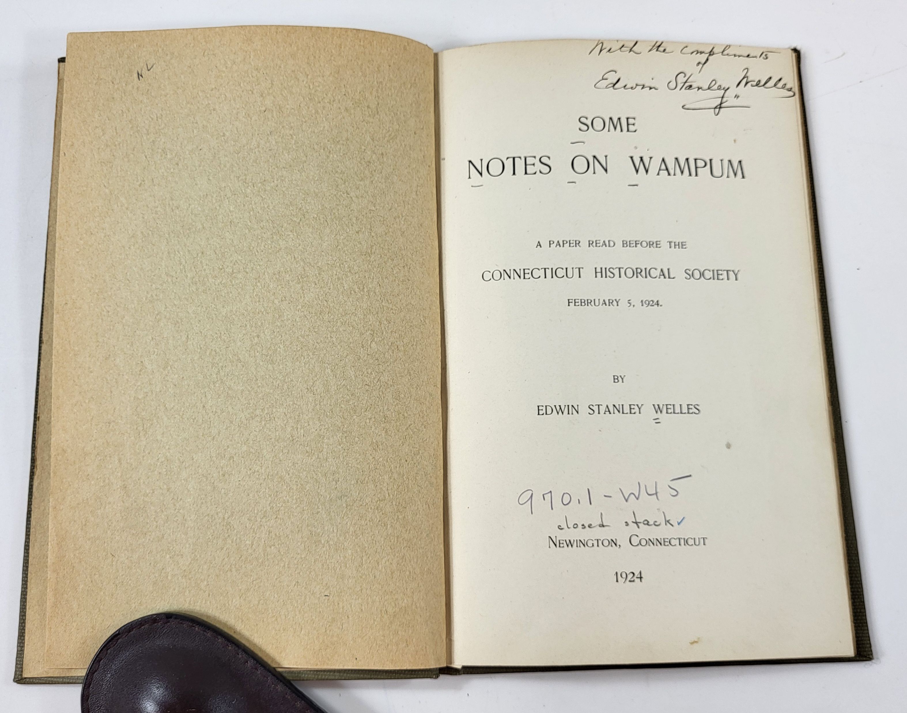 Image for Some Notes on Wampum. A Paper Read Before the Connecticut Historical Society. February 5, 1924 Some Notes on Wampum. A Paper Read Before the Connecticut Historical Society. February 5, 1924