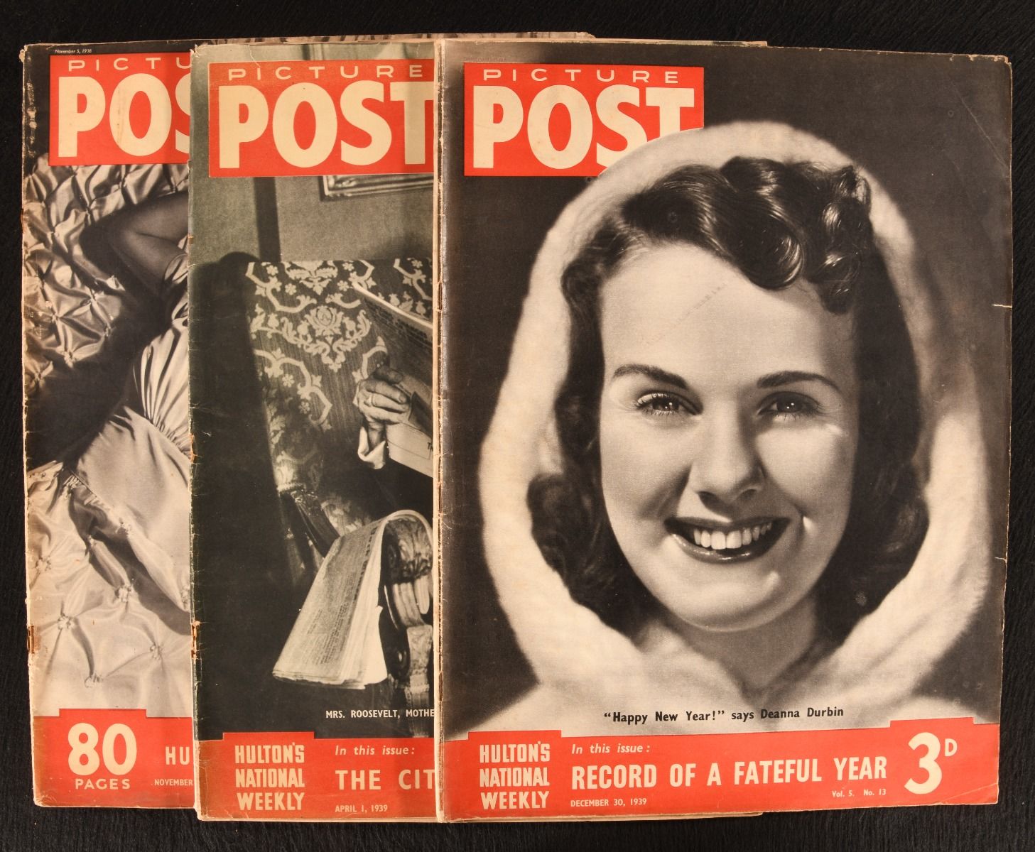 Stefan Lorant [ed.] - Picture Post: Vol. 1, No. 6 (November 5 1938); Vol. 2, No. 13 (April 1, 1939); Vol. 5, No. 13 (December 30, 1939)