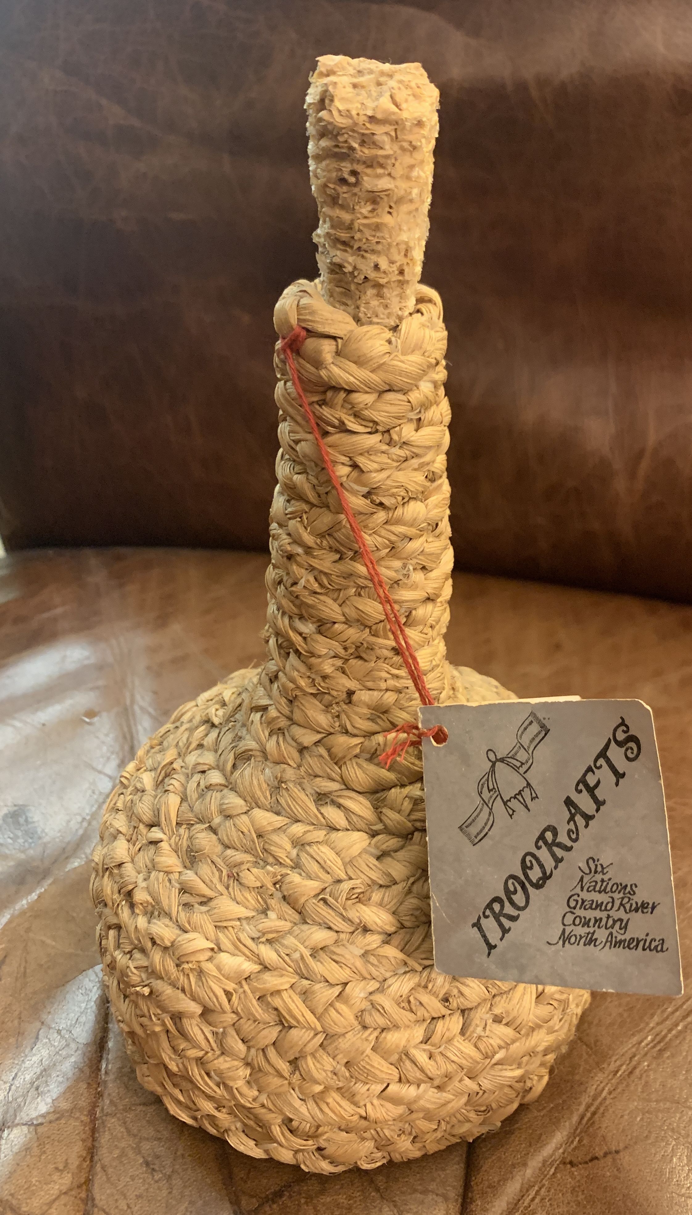 Traditional Six Nations Corn Husk Salt Container