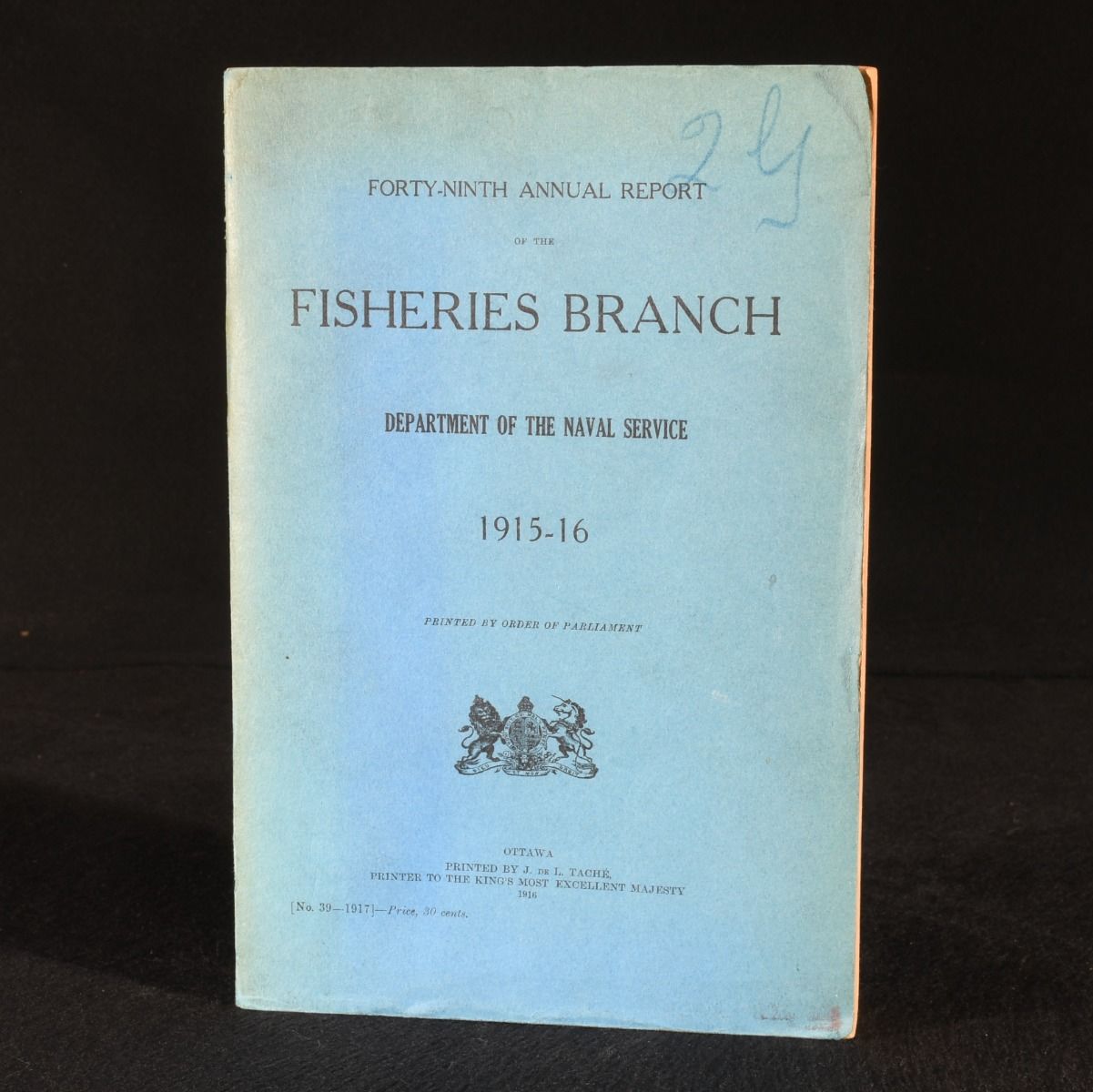  - Forty-Ninth Annual Report of the Fisheries Branch: Department of the Naval Service (1915-1916)