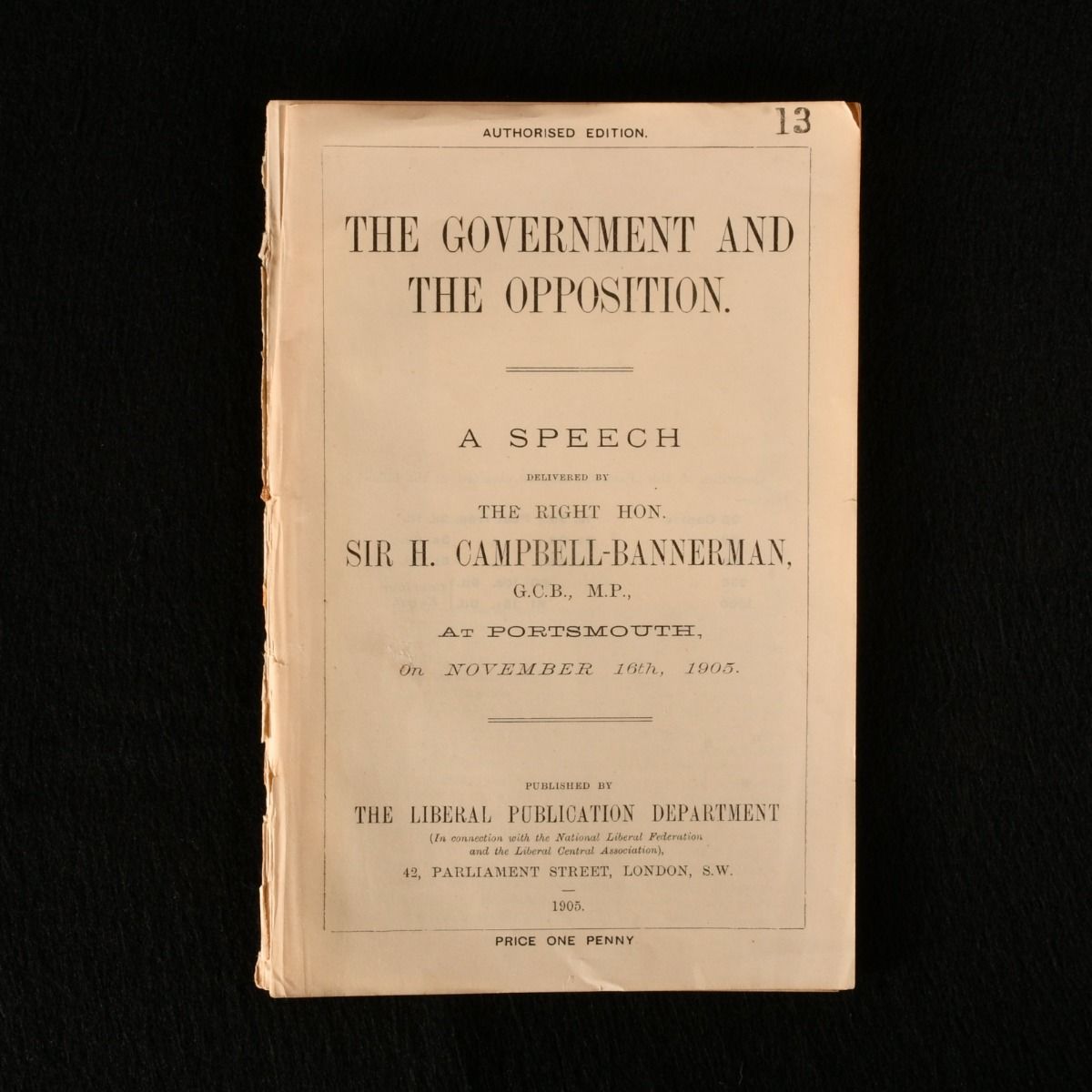 Henry Campbell-Bannerman - The Government and the Opposition