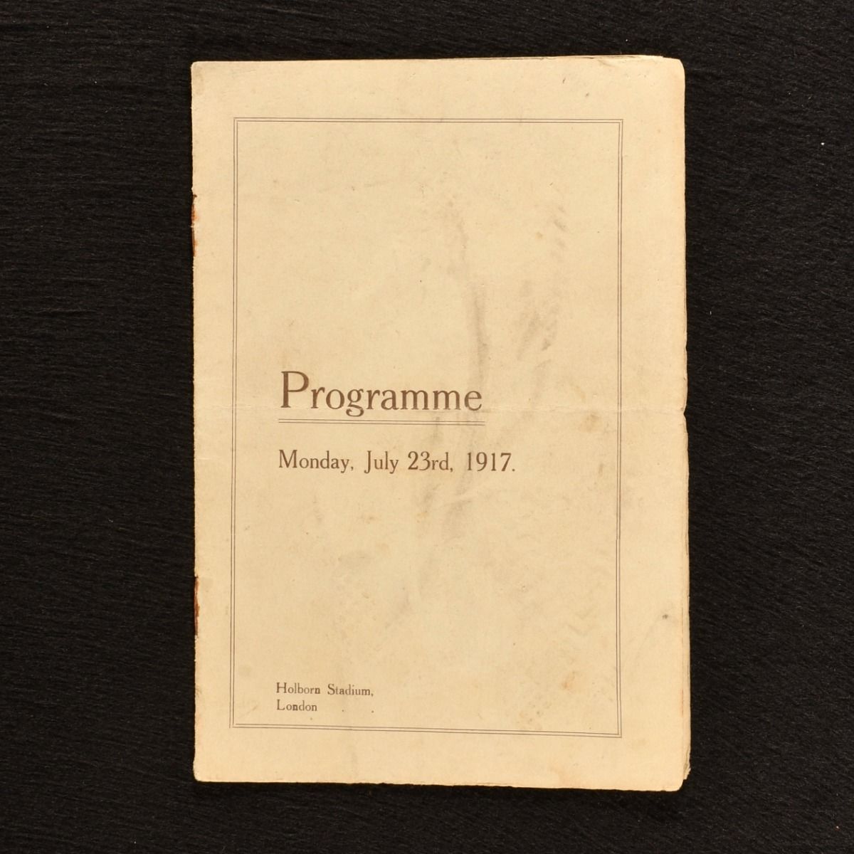 Holborn Stadium Directors - Boxing Tournament Programme