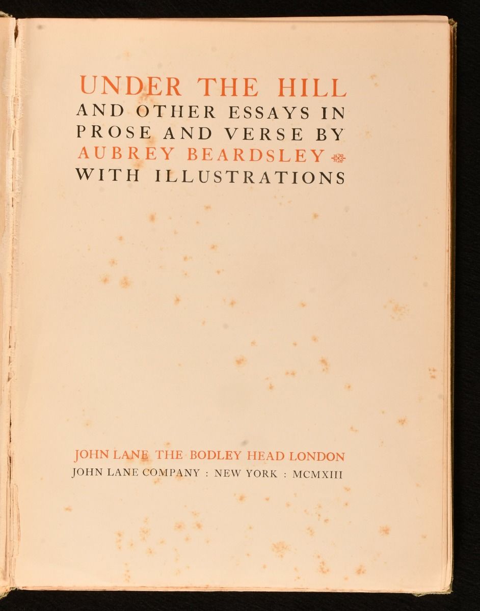 Aubrey Beardsley - Under the Hill and Other Essays in Prose and Verse