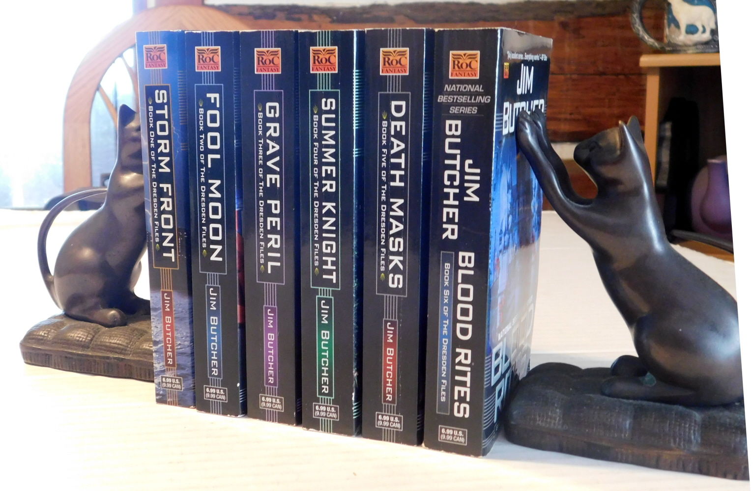 [THE DRESDEN FILES: The True First Editions, First Printings. Numbers 1-6]: STORM FRONT / FOOL MOON / GRAVE PERIL / SUMMER KNIGHT / DEATH MASKS / BLOOD RITES.