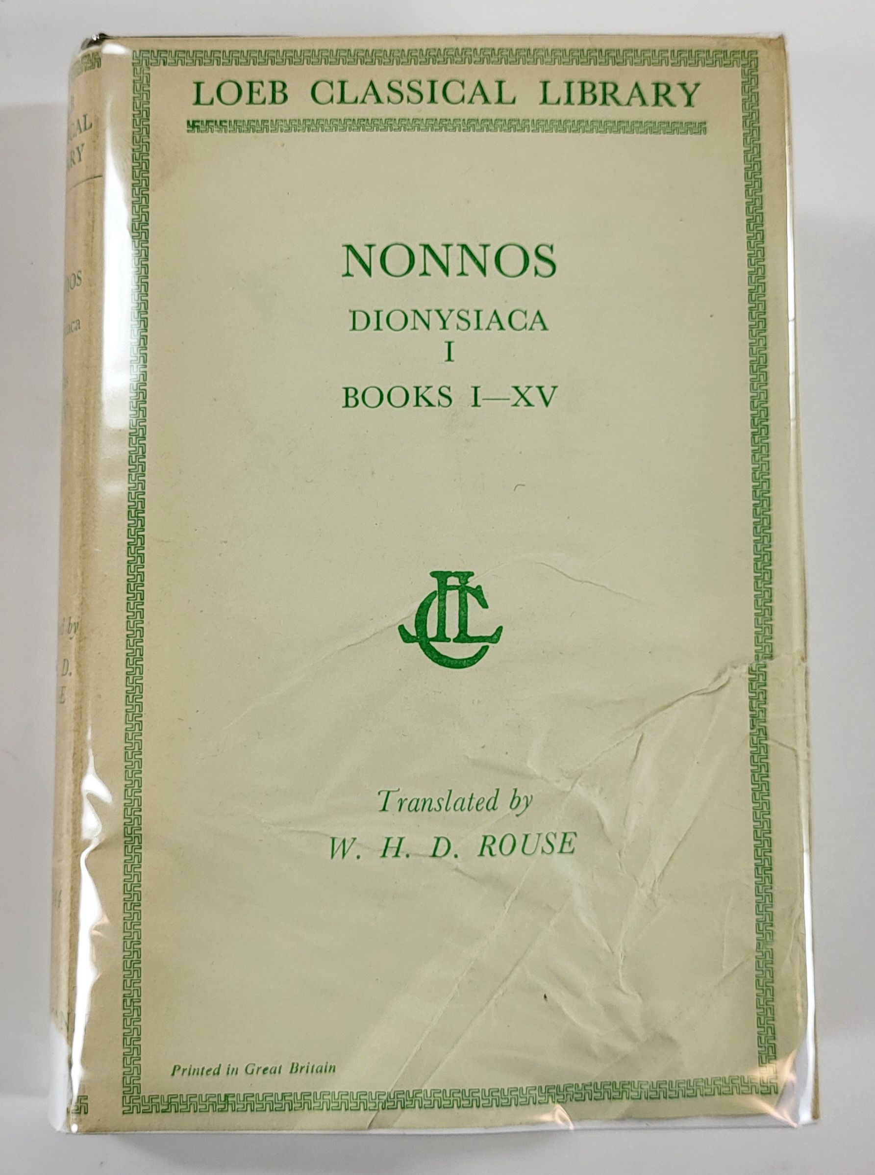 Image for Nonnos: Dionysiaca I - Books I-XV. One Volume - Loeb Classical Library No. 344 Nonnos: Dionysiaca I - Books I-XV. One Volume - Loeb Classical Library No. 344